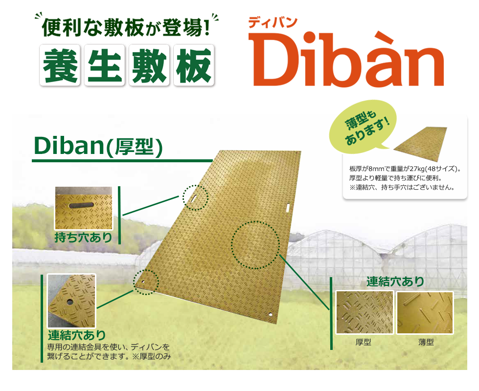 便利な敷板が登場!養生敷板 Diban